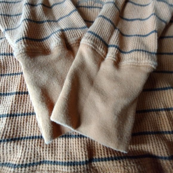 Carbon Orange Henley Men's XXL Long Sleeve Button Serpent Print - Picture 3 of 7